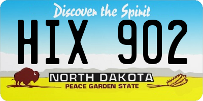 ND license plate HIX902