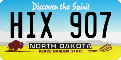 ND license plate HIX907