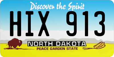 ND license plate HIX913