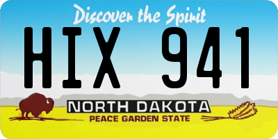 ND license plate HIX941