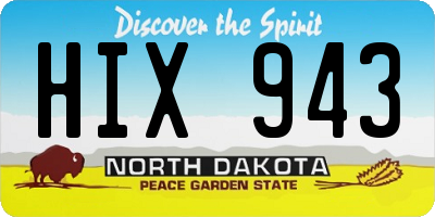ND license plate HIX943