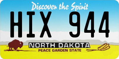 ND license plate HIX944