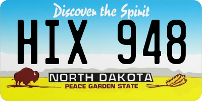 ND license plate HIX948