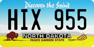 ND license plate HIX955