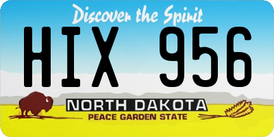 ND license plate HIX956