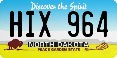 ND license plate HIX964