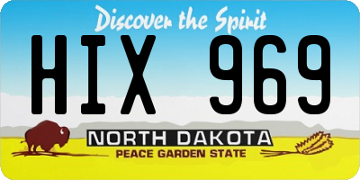 ND license plate HIX969