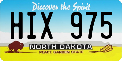ND license plate HIX975