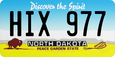 ND license plate HIX977