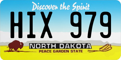 ND license plate HIX979