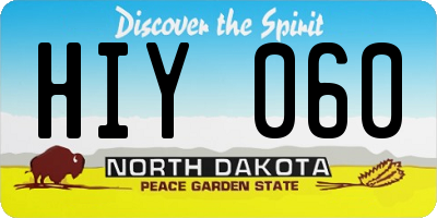 ND license plate HIY060