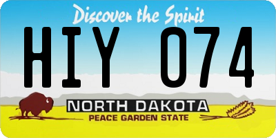 ND license plate HIY074