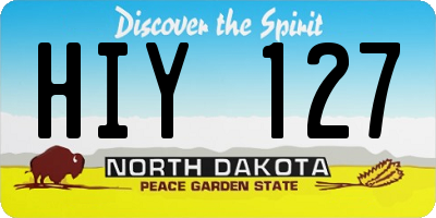 ND license plate HIY127