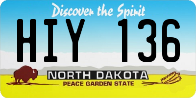 ND license plate HIY136