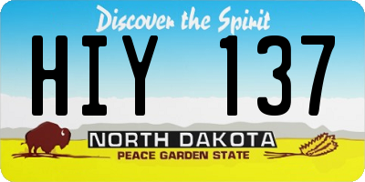 ND license plate HIY137