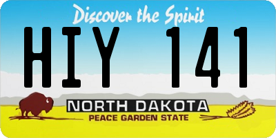ND license plate HIY141