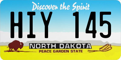 ND license plate HIY145