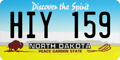 ND license plate HIY159