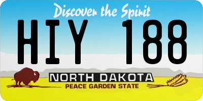 ND license plate HIY188