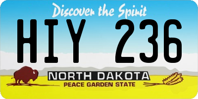 ND license plate HIY236