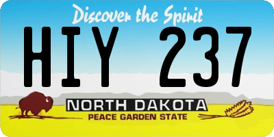 ND license plate HIY237