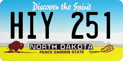 ND license plate HIY251