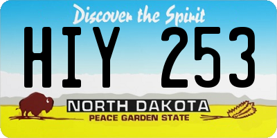 ND license plate HIY253