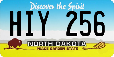 ND license plate HIY256