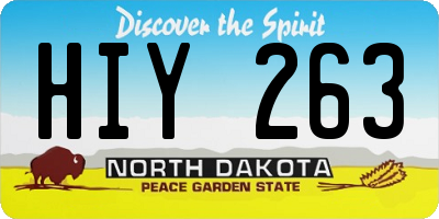 ND license plate HIY263