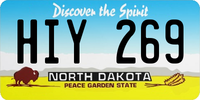 ND license plate HIY269