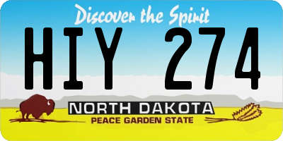 ND license plate HIY274