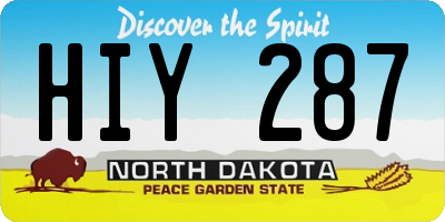 ND license plate HIY287