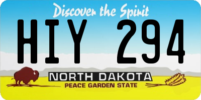 ND license plate HIY294