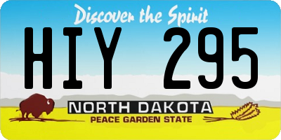 ND license plate HIY295