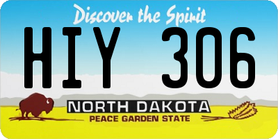 ND license plate HIY306