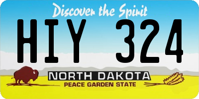 ND license plate HIY324