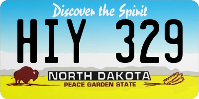ND license plate HIY329
