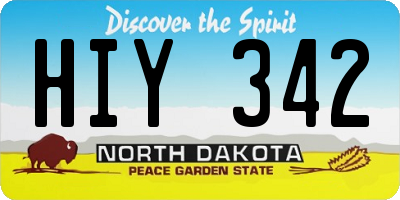 ND license plate HIY342