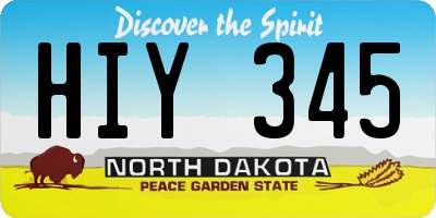 ND license plate HIY345