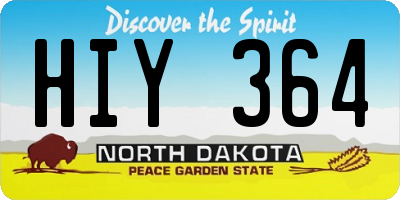 ND license plate HIY364