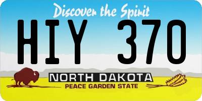 ND license plate HIY370