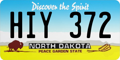 ND license plate HIY372