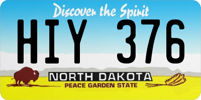 ND license plate HIY376