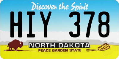 ND license plate HIY378