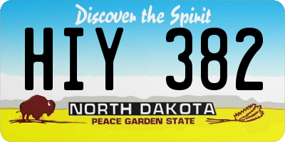 ND license plate HIY382