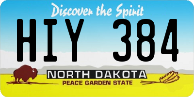 ND license plate HIY384