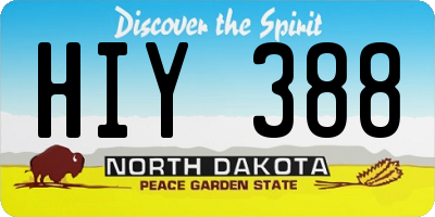 ND license plate HIY388