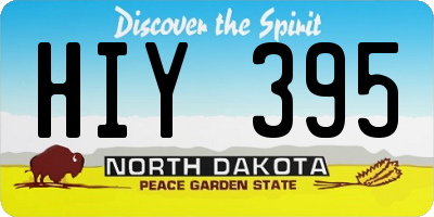 ND license plate HIY395