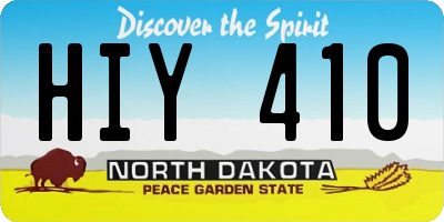 ND license plate HIY410