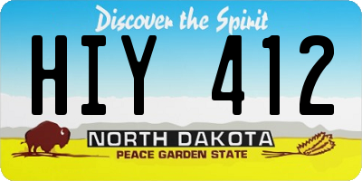 ND license plate HIY412